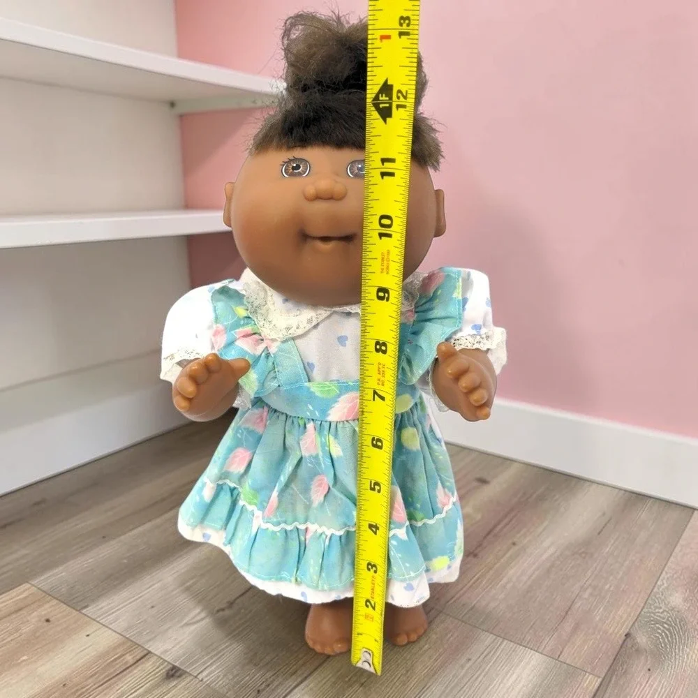 VTG Cabbage Patch Kids Doll 80s 1st Ed CB48 African American Blue Dress CPK 1988